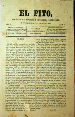 El Pito  Peridico de noticias e intereses generales. -