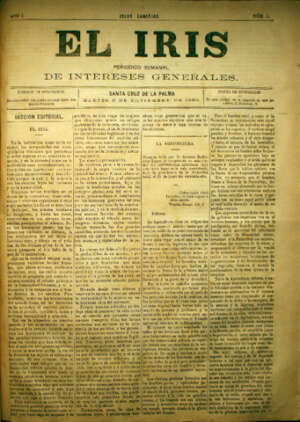 El Iris  Peridico semanal de intereses generales.. -