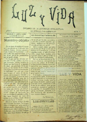Luz y Vida  regano de la juventud intelectual.. -