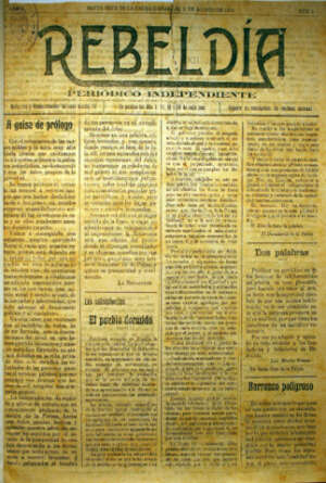 Rebelda  Peridico independiente. -