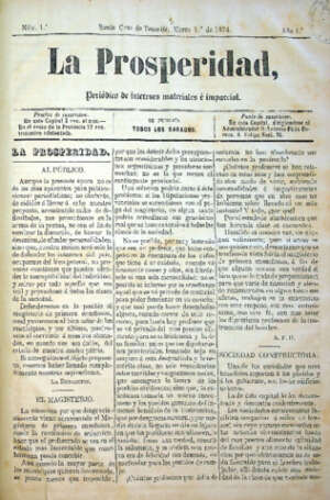La Prosperidad  Peridico de intereses materiales e imparcial. -