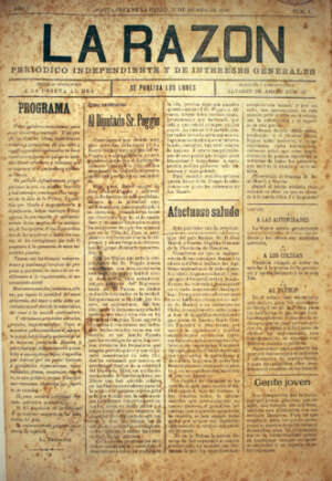 La Razn  Peridico independiente y de intereses generales. -