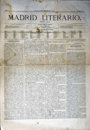 Madrid Literario  Peridico semanal. -